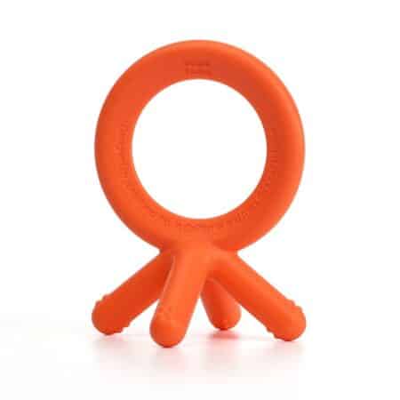 Comotomo Silicone Baby Teether, Orange - Image 2